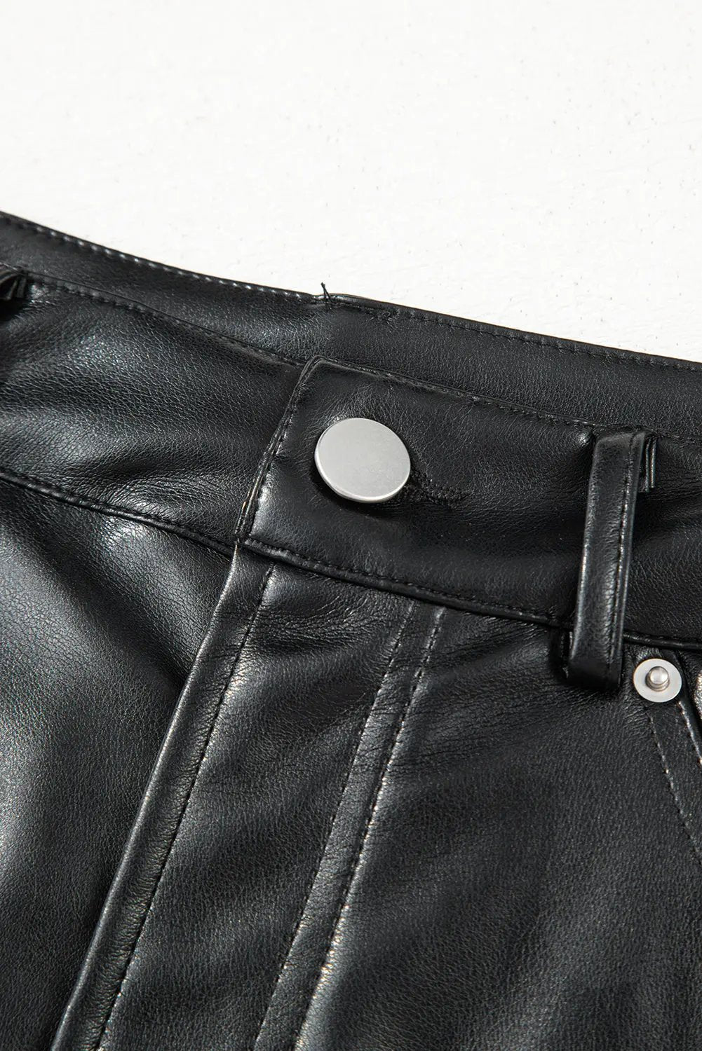 Black Faux Leather Side Slit Maxi Skirt For Evening Wear Dear-Lover Dropshipping